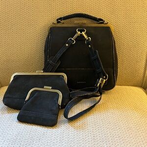 bebebark convertible bag, wallet and coin purse  by LaFlore Paris color Black